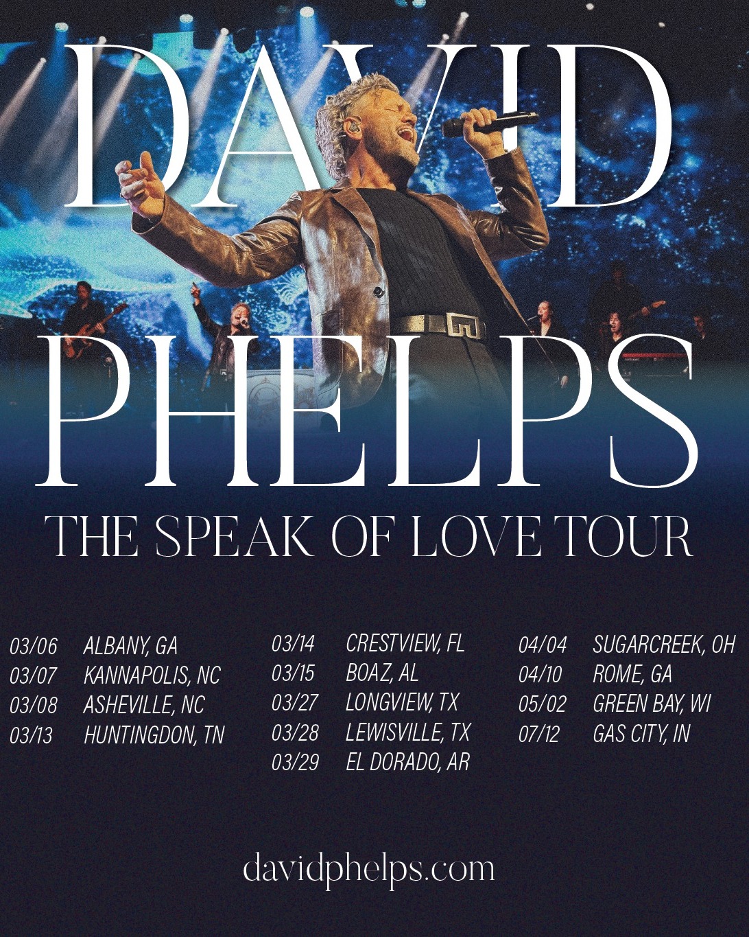 David Phelps The Speak Of Love Tour Poster 2026